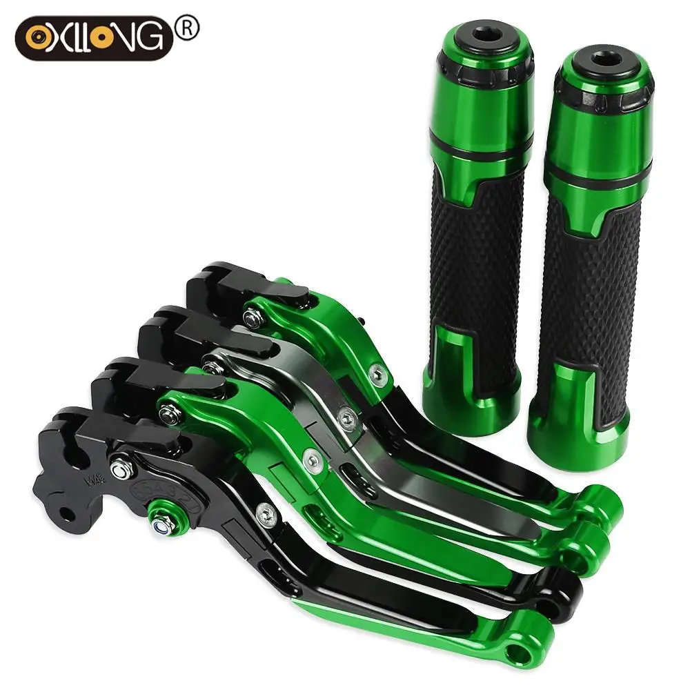 

Motorcycle Accessories Adjustable Extendable Brake Clutch Levers Handlebar Hand Grips ends For KAWASAKI H2 H2R 2015 2016