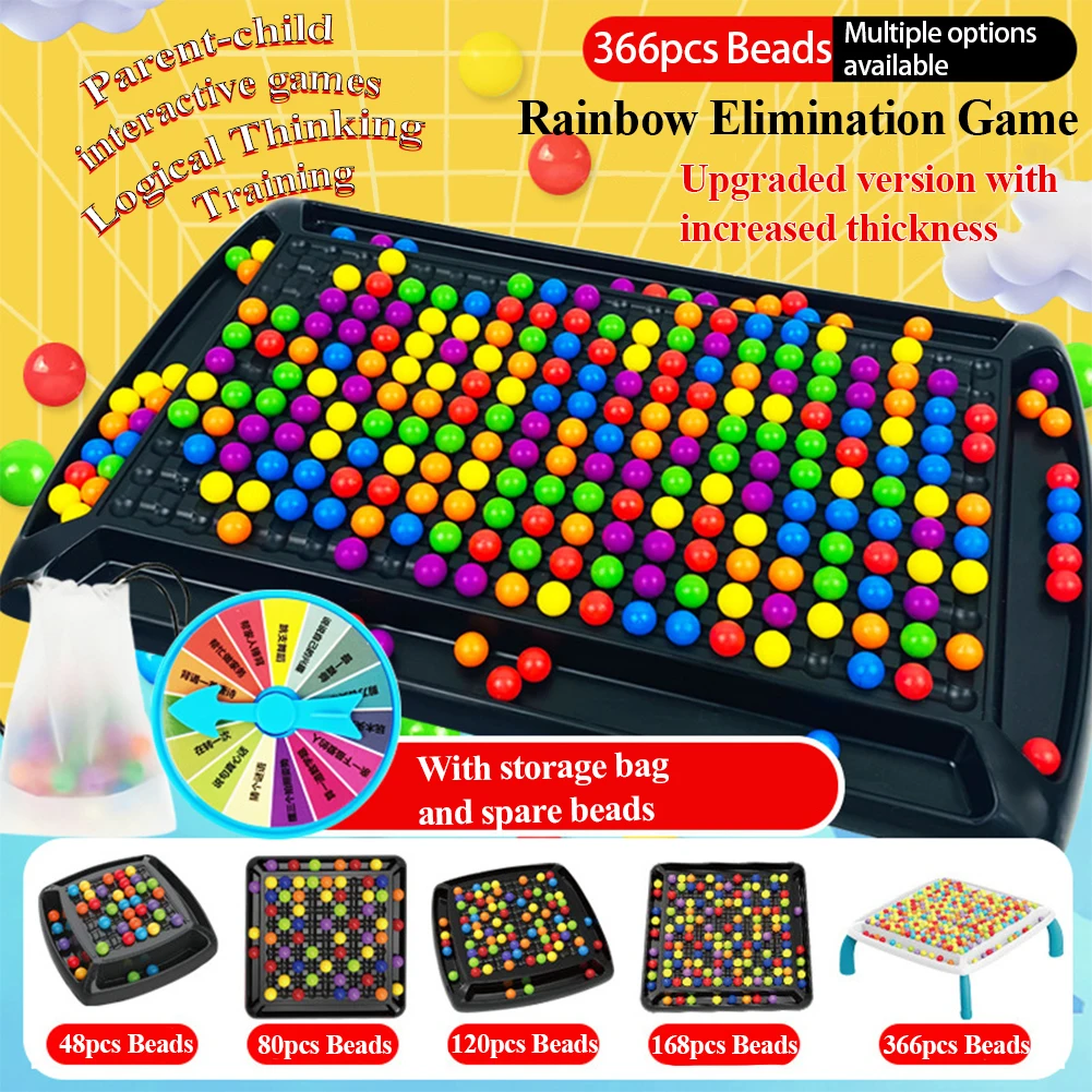 Rainbow Ball Puzzle Magic Chess Board Games Elimination Training Colorful Interactive Educational Toys