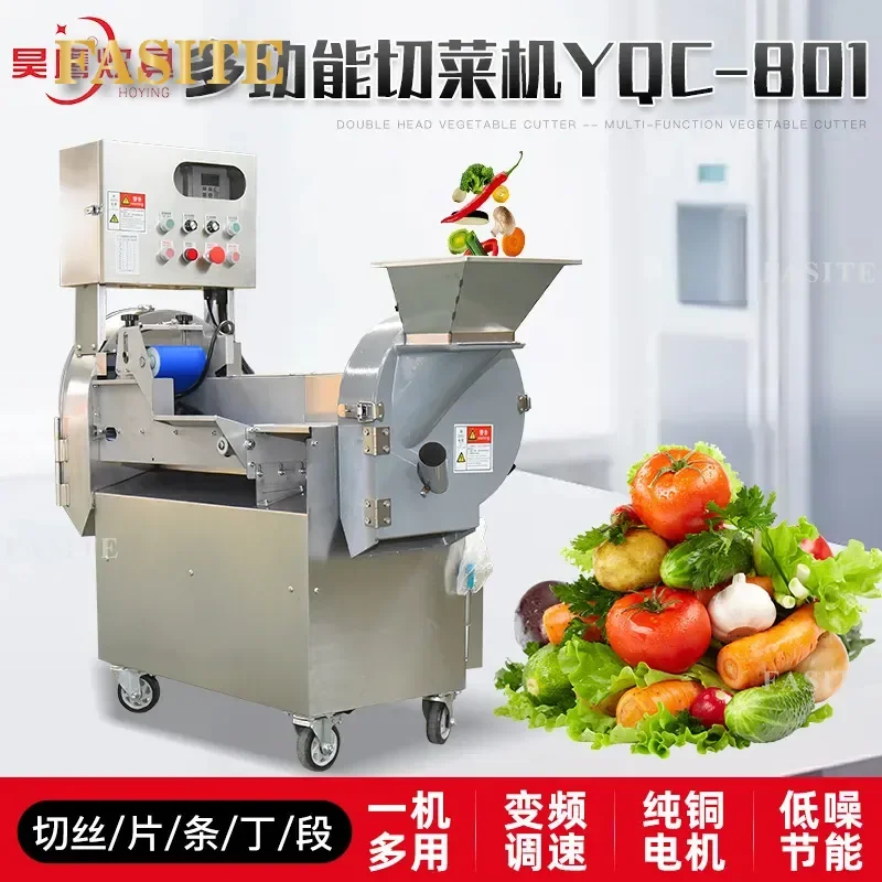 For Commercial Double Head Vegetable Cutter Multi Functional Fruit Veg Slicer Shredder Dicer For Canteen Restaurant