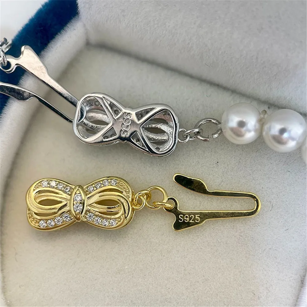 

S925 Sterling Silver Jewelry Clasp for DIY Necklace Bracelet Jewelry Findings Connector Hook 925 Silver Clasps Crafting Supplies