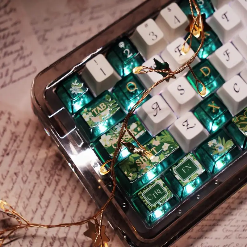 Spring Hymn Keycaps FC High Heat Sublimation DIY Mechanical Keyboard Compatible 60/61/68/75/87/99/104