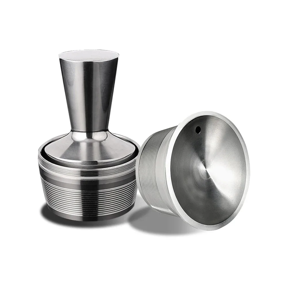 Refillable Pod and Tamper for Dolce Gusto Cup, Reusable Capsule, Stainless Steel Filter, Drip Coffee Accessories, Barista