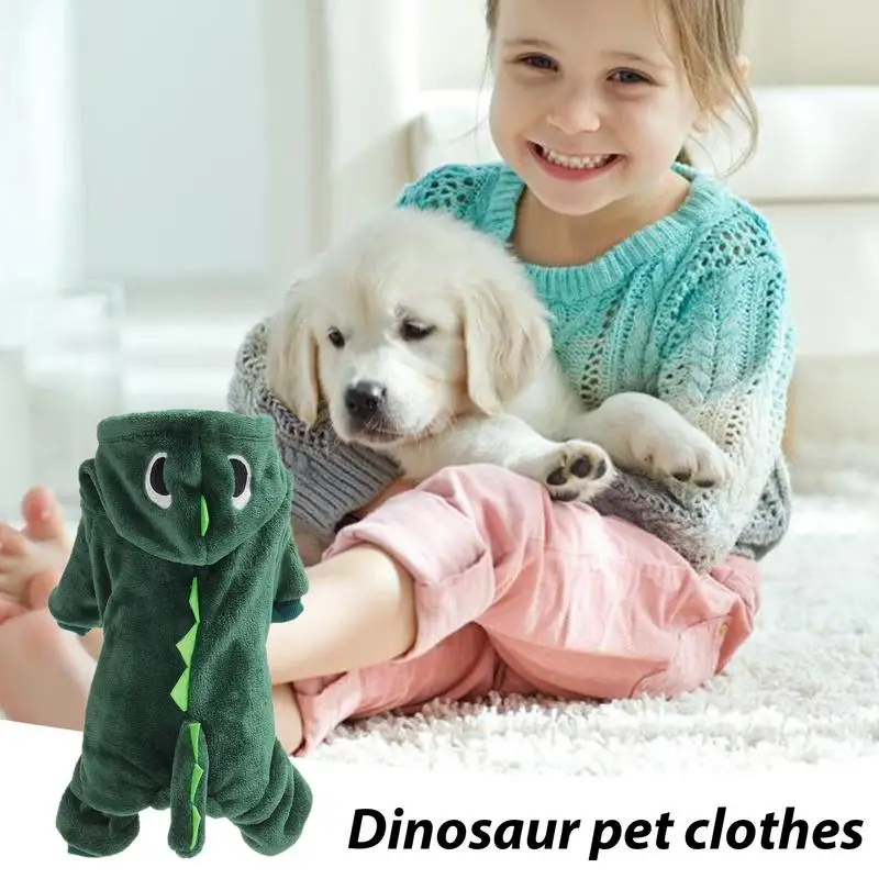 Dinosaur Cat And Dog Hoodies Pet Clothes Funny Costume for Christmas Soft and Warm Pet Clothes Funny Costume for Dog Cat