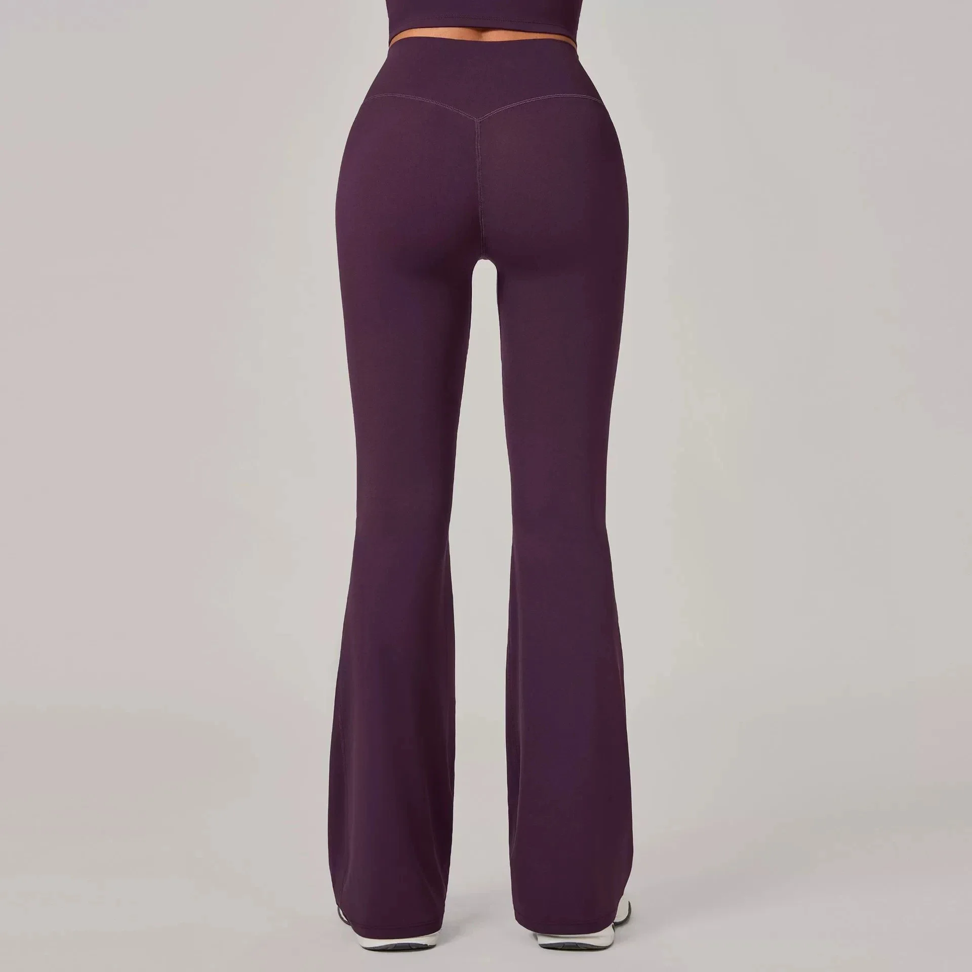 High Waist Slim Yoga Flared Pants Women Solid Sexy Sports Bell Bottom Pants Female High Elastic Hip Liftting Gym Workout Pants