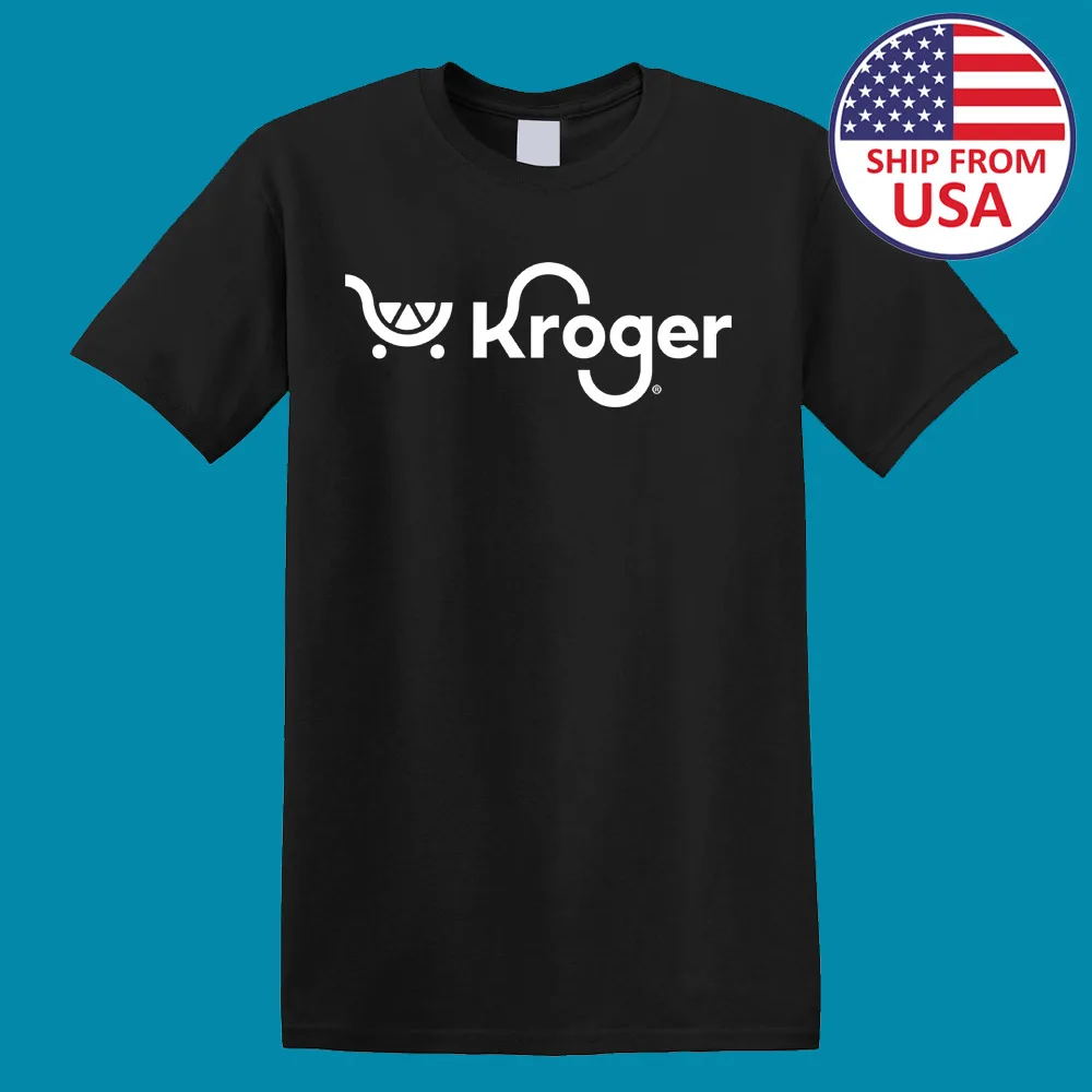 Kroger Store Usa Men's Black T-shirt Size S to 5XL