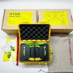 Fibra Óptica OTDR Lançamento Cable Box, Dead Zone Eliminator, Optic Anéis, Blind Zone Eliminator Box, SC, APC-SC, APC, 1000m