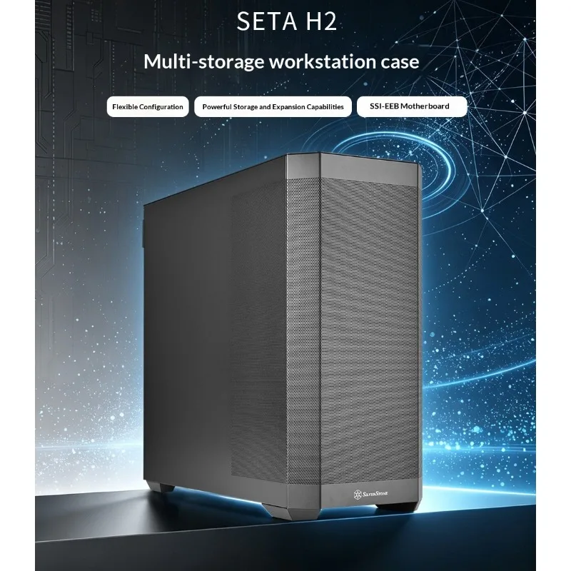Professional Server Case, Dual 420mm Liquid Cooling, 15 Drives, 428.9mm GPU Support, Type-C Front I/O