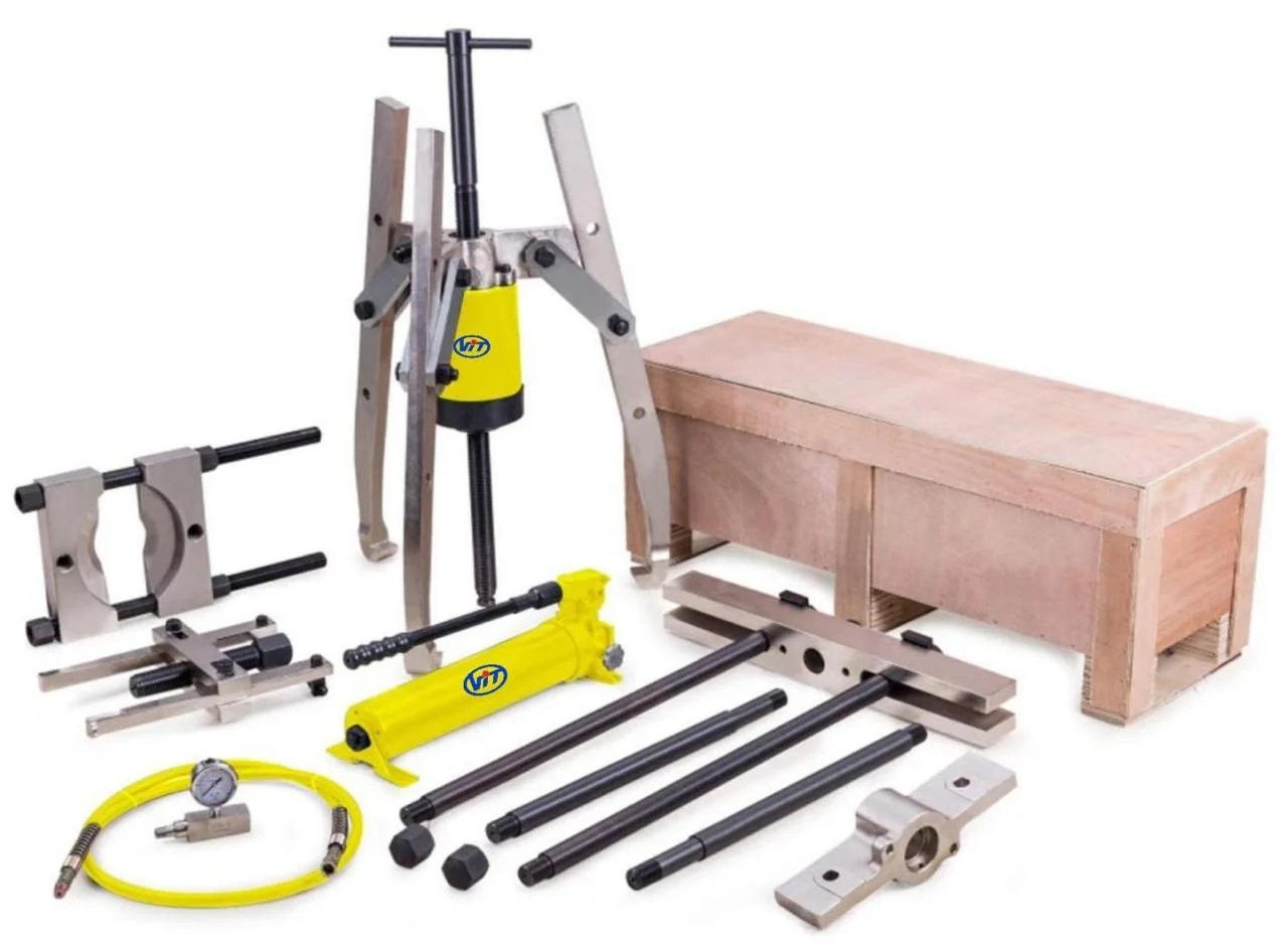 Industrial 50T Hydraulic Puller Kit Ideal for Efficient Gear, Bearing, Sprocket Removal in Mining & Wind Turbine Maintenance