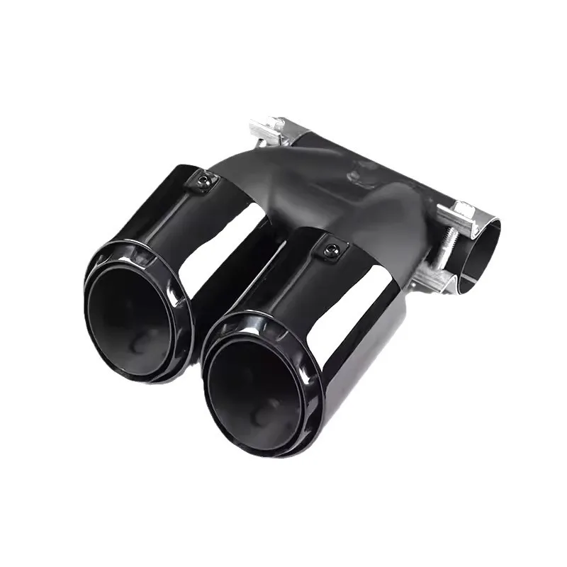 

Suitable for Porsche 718 Kaman 987boxster exhaust pipe tail nozzle modified GTS double out three-layer black tail throat