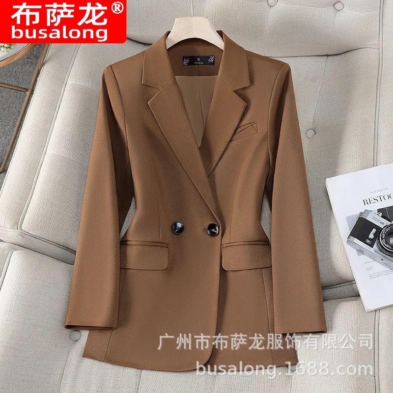 2025년 신상 스타일리시 패션 수트 캐주얼 여성용 긴팔 프로페셔널 블레이저 포멀 여성용 싱글 재킷 워크웨어8827