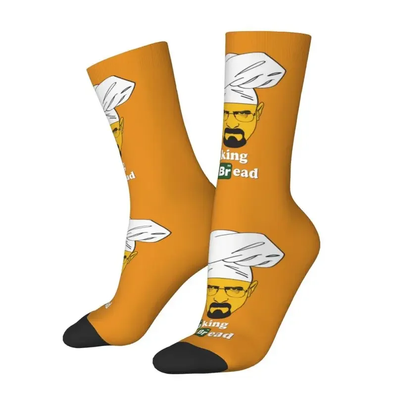 Humor Breaking Bad Walter White Cook Men's Crazy Crew Socks Hip Hop Funny Spring Summer Autumn Winter Dress Socks