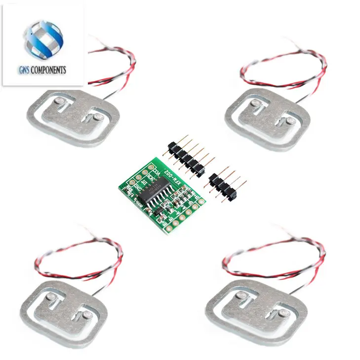 4pcs Human Scale Load Cell Weight Weighting Sensor 50KG Half-bridge with Amplifier HX711 AD Module Strain Gauge Bathroom Scale