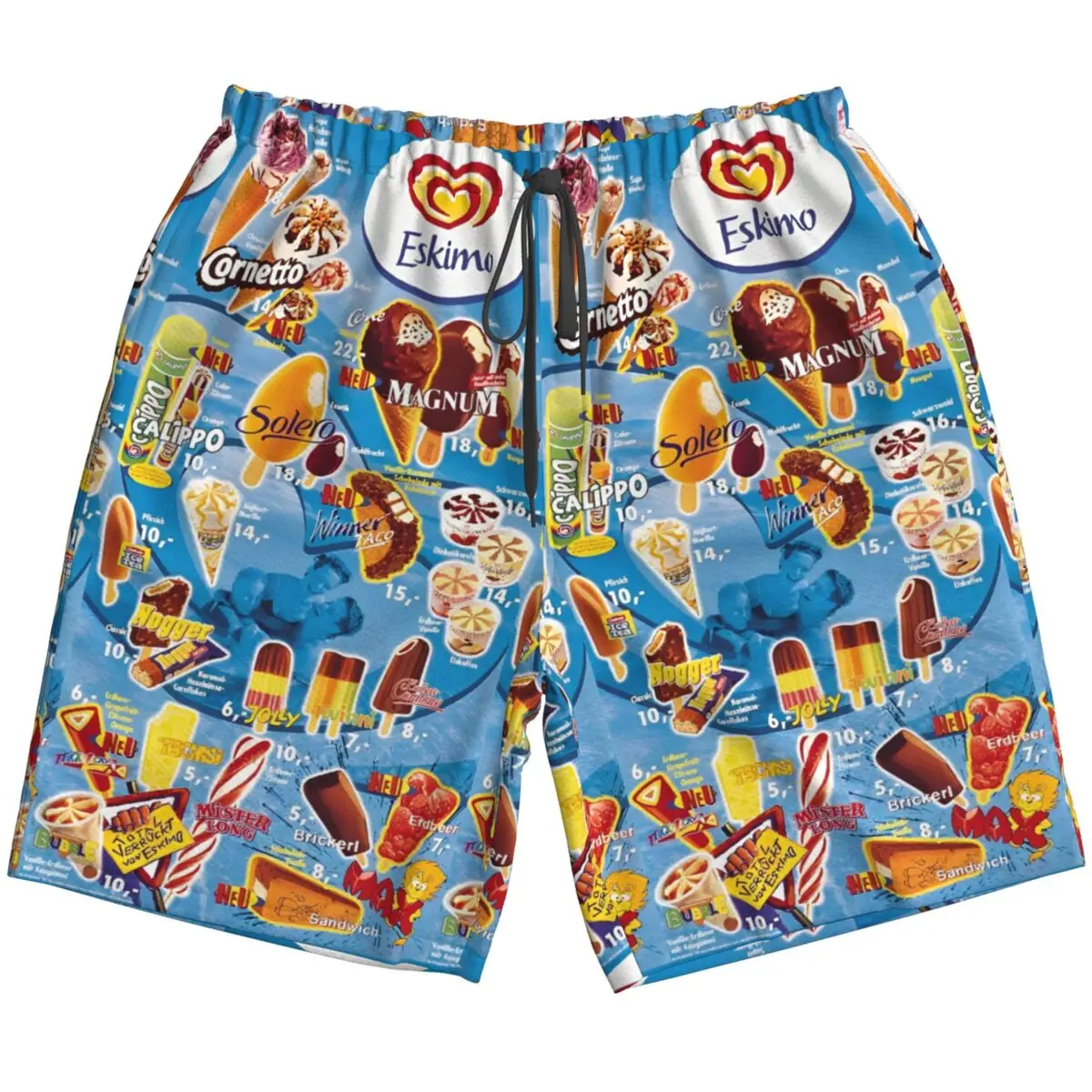 Pantalones cortos de playa con estampado de helado para hombre, Shorts de playa con estampado de helado, Estilo Hawaiano, Unisex