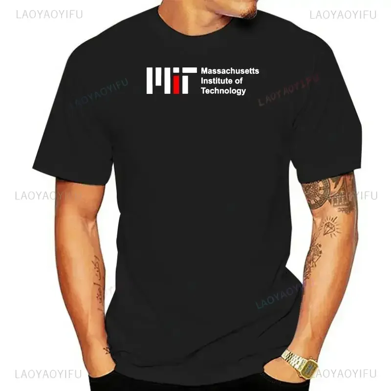 Funny College Style Short Sleeve T-Shirt MIT Inspired University Streetwear Unisex Casual Graphic Print 2025 Novelty Apparel