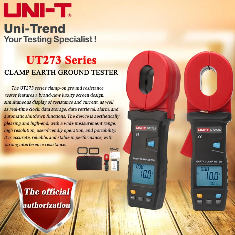 UNI-T Digital Clamp Ground Resistance Tester UT273A UT273B UT273C; Data Storage / USB Communication / Clamp Opening 55mm x 32mm