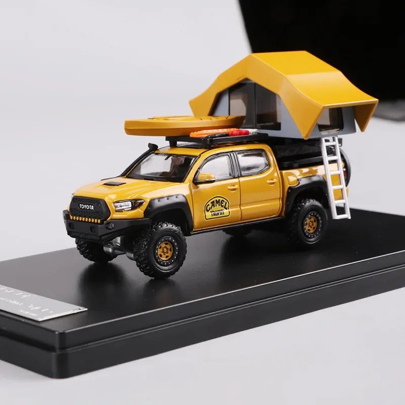 

Diecast 1:64 Scale Off-road Camping Edition Toyota Tacoma Emulation Alloy Finished Car Model Collection Gift Toys