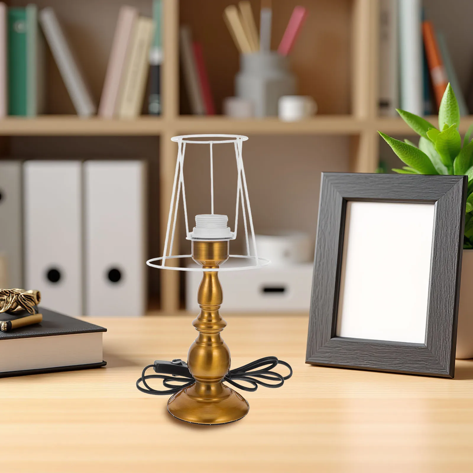 

Винтажная настольная лампа «сделай сам», защитная клетка, держатель лампы, промышленные принадлежности, металлический каркас абажура, медное основание