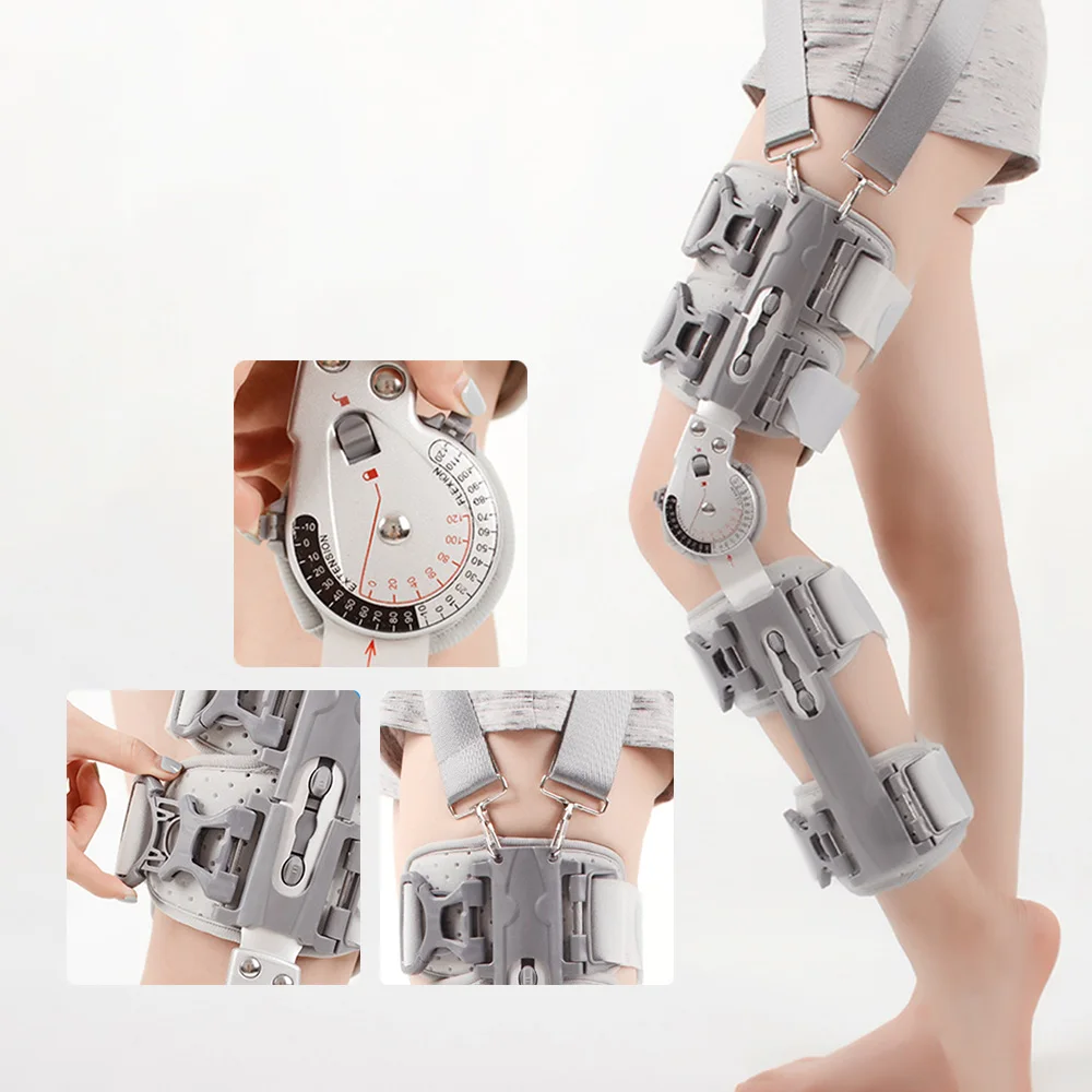 

Adjustable Knee Ankle Orthosis Support Lower Limbs Brace Fracture Protector Support Rehabilitation Universal Knee Pads Support