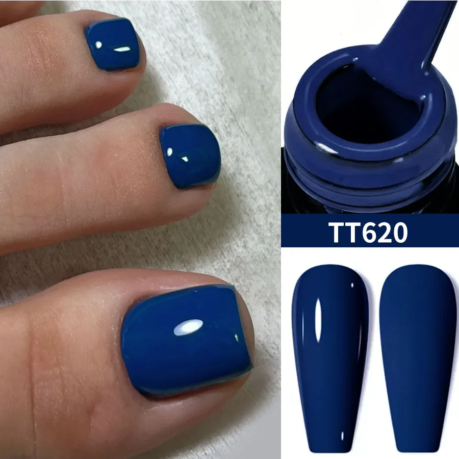 TARTU Esmalte de uñas en gel azul de 8 ml, semipermanente, adecuado para manicura casera, regalo DIY para niñas