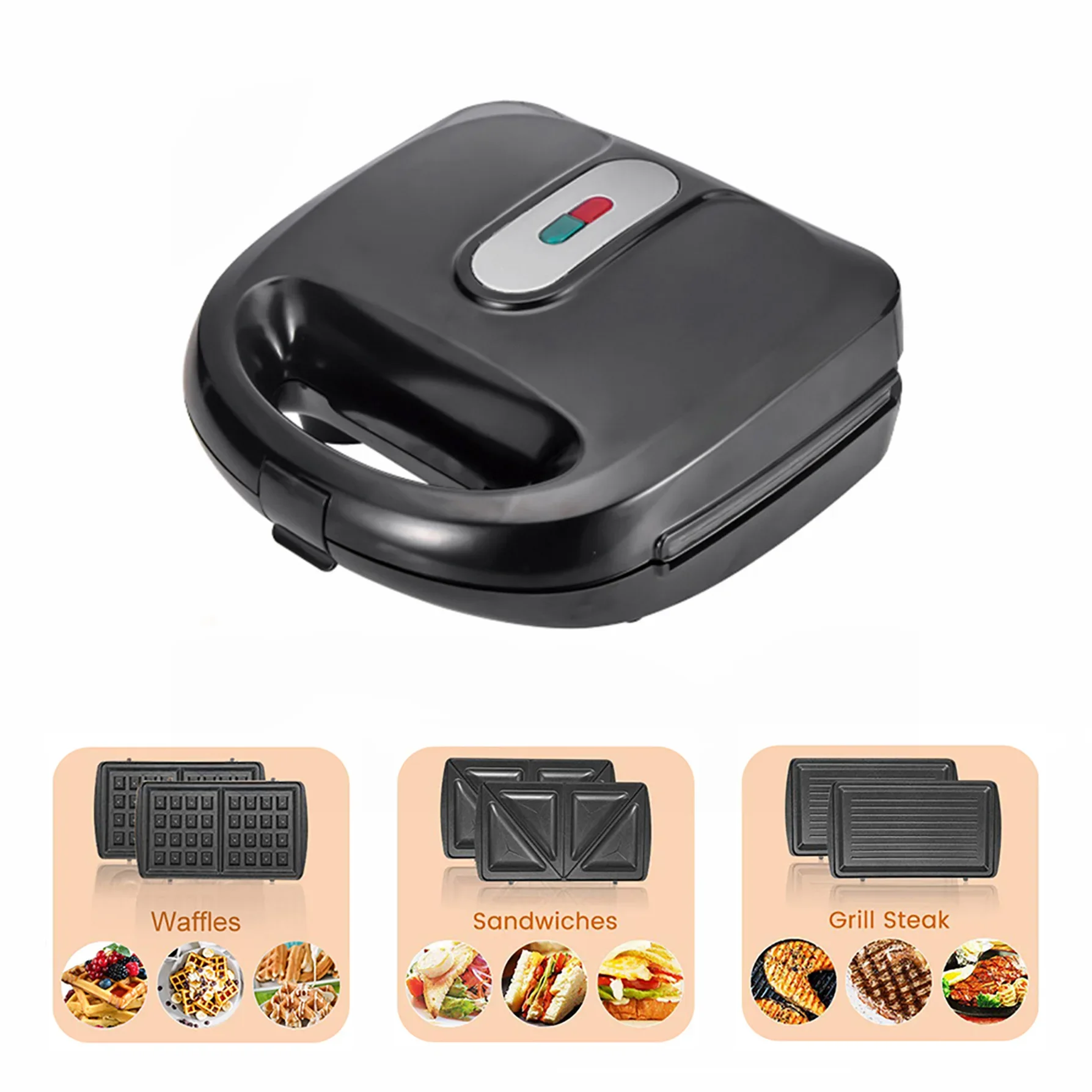 

Household interchangeable waffle machine, toast press, steak barbecue machine