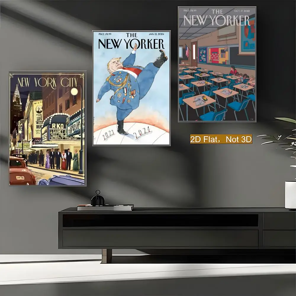 The New Yorker Anime Poster Premium PP Wall Decal - Peel & Stick, HD Print, Waterproof Home Decor