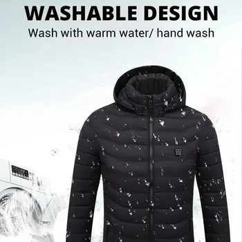 21 Areas Heated Jacket Men Warm Vest USB Self Heating Jacket Women Heated Coat Ski Camping Hiking Winter Cotton Clothes Washed 5
