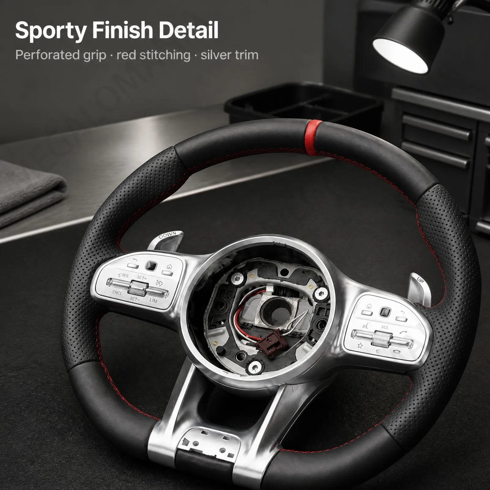 Steering Wheel For Mercedes-Benz AMG W809 W205 C205 W213 C238 C257 X253 X167 V167 W463A view 5