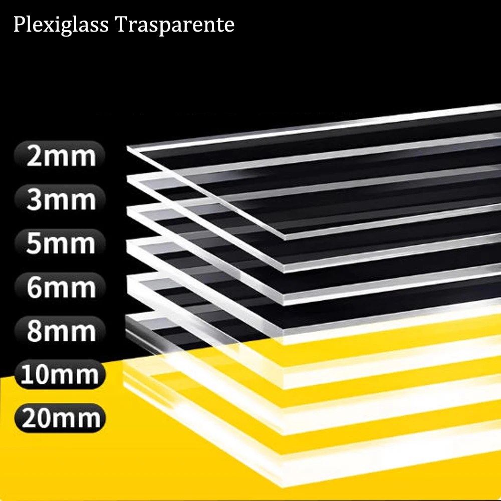 

Plexiglass Trasparente Suitable for Painting, Handcrafting, Desktop Gaming Hobby Acrylic Sheet 500x500mm Customizable