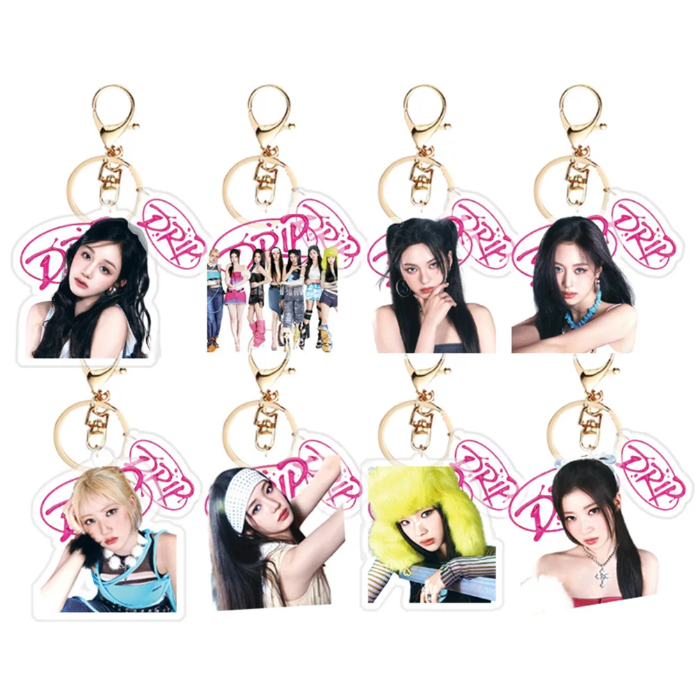 Kpop BABYMONSTER DRIP Album Photo Keychain AHYEON RUKA CHIQUITA Photo Bag Pendant Keyring RUKA PHARITA AHYEON Fans Collection