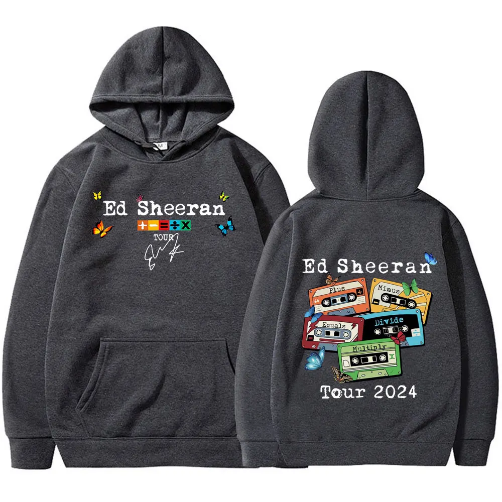 Ed Sheeran Mathematics Tour 2024 Hoodies Harajuku Hip Hop Oversized Pullovers Men's Women Clothing Fashion Vintage Sweatshirts