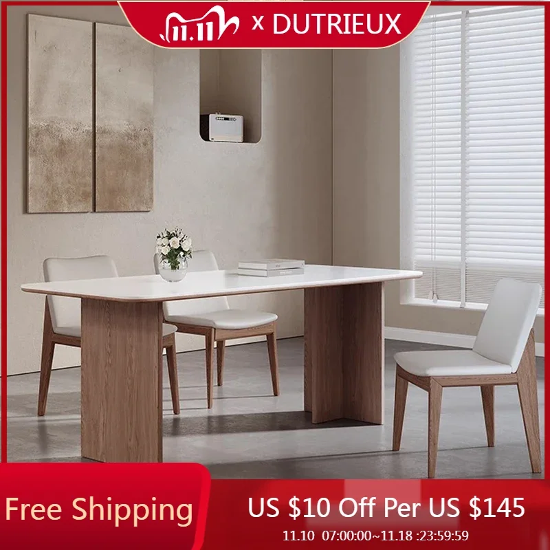 Rectangle Wood Dining Table Nordic Industrial Accessories Kitchen Dining Table Complete Restaurant Yemek Odası Setleri Furniture