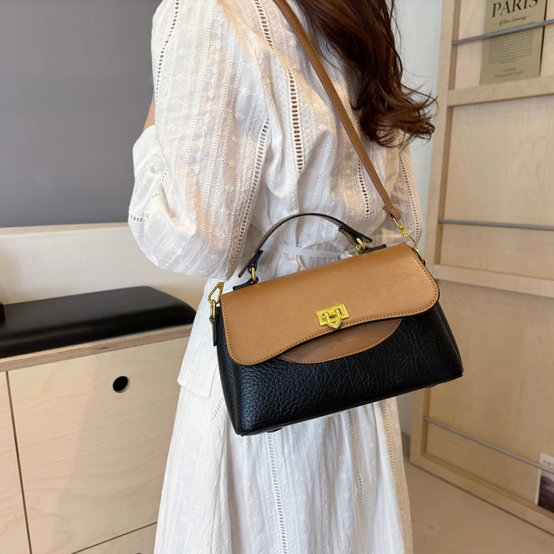 حقيبة يد جلدية صغيرة فاخرة بألوان متعددة للنساء 2025، حقيبة كروس جديدة، حزام كتف أنيق قابل للتعديل، حقيبة يد عصرية #4
