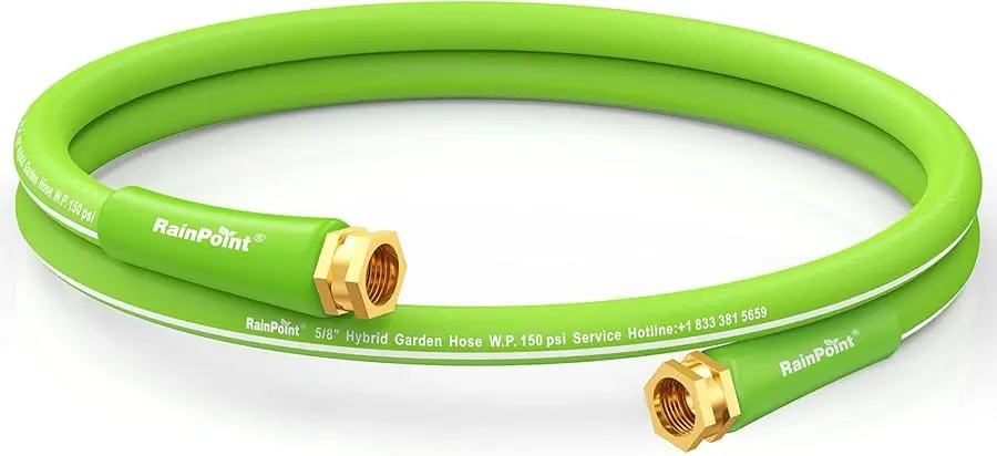 

Garden Hose Leader 5 футов — легкий водяной шланг с поворотной ручкой — гибкий, сверхпрочный, гибридная резина, с внутренней резьбой