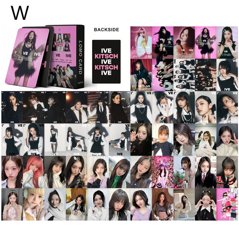 KPOP IVE LOVE DIVE ELEVEN Druo Cards, Album Photo, LIZ Girls Group, Eleven GérCollection Gift Postcards, Photo Card, 55Pcs per Set