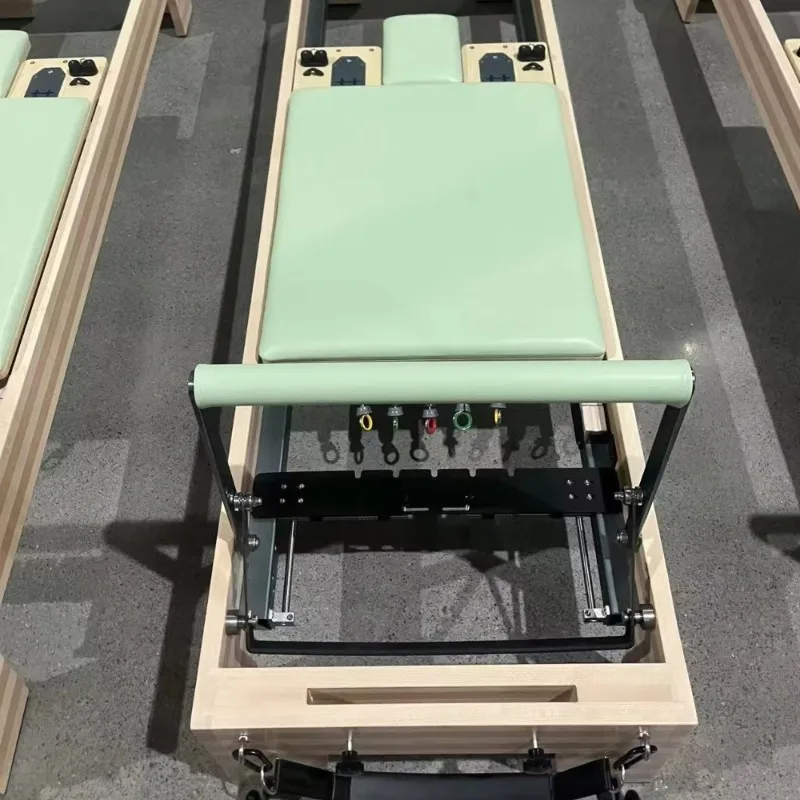 YTYIN Commercial Splicing Maple Wood Pilates Reformer, Professional Studio Bed Equipment - Madera Pilates Reformer Machine