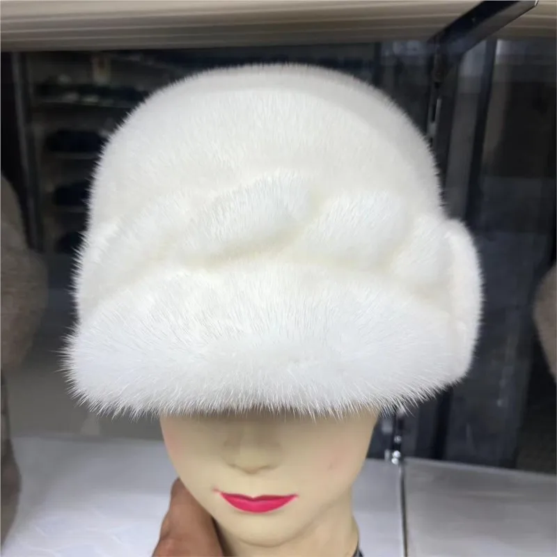 

Fashionable new water-fleece hats for women warm leather water whole baseball