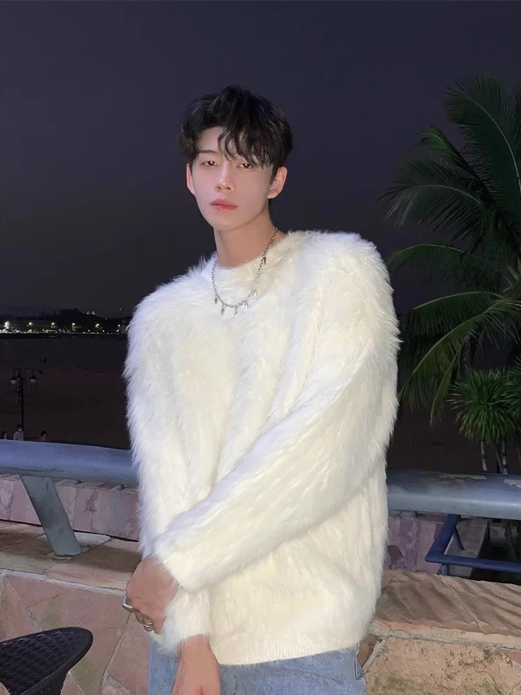 

Мужской свободный крой Cleanfit, круглый вязаный свитер, зимний повседневный свитер Simplici, удобный мягкий нейлоновый волокно