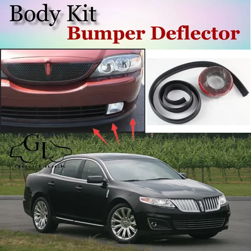 Bumper Lip Deflector Lips For Lincoln MKS MKZ 2008~2015 Front Spoiler Skirt For TopGear Friends to Car Tuning / Body Kit / Strip