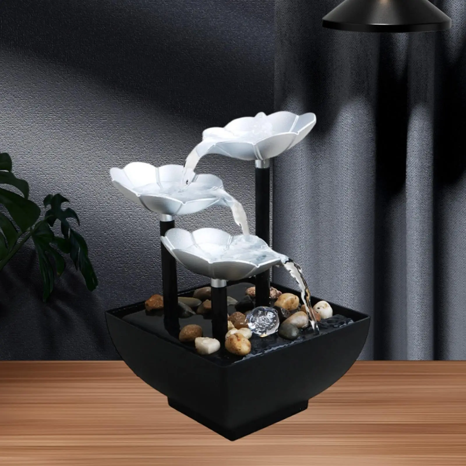 نافورة مياه مدمجة على سطح الطاولة هدية هووسورمينغ مع مفتاح لتزيين المناظر المائية للاسترخاء في المكتب الداخلي وغرفة النوم #4