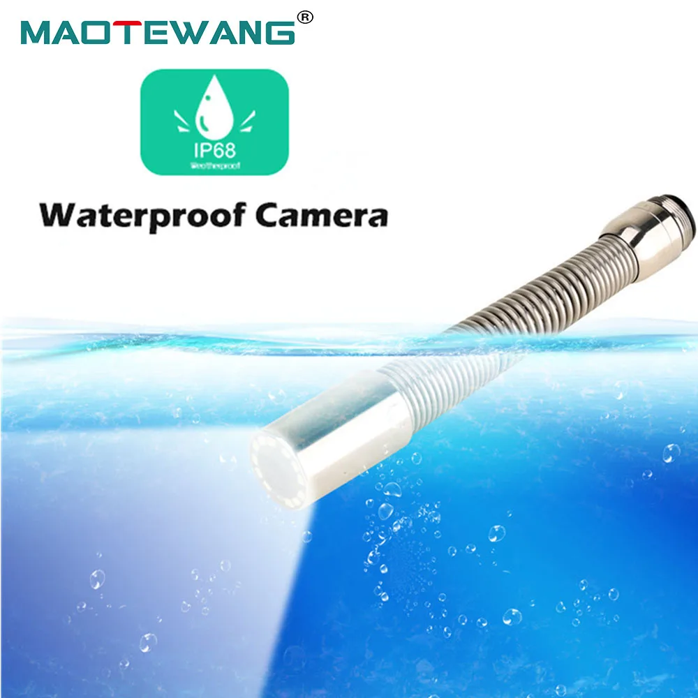 

22m Pipeline Inspection with 12Pcs Led Lights Drain Pipe Sewer Snake Video Camera Head Wall Inspection Camera Replace Head