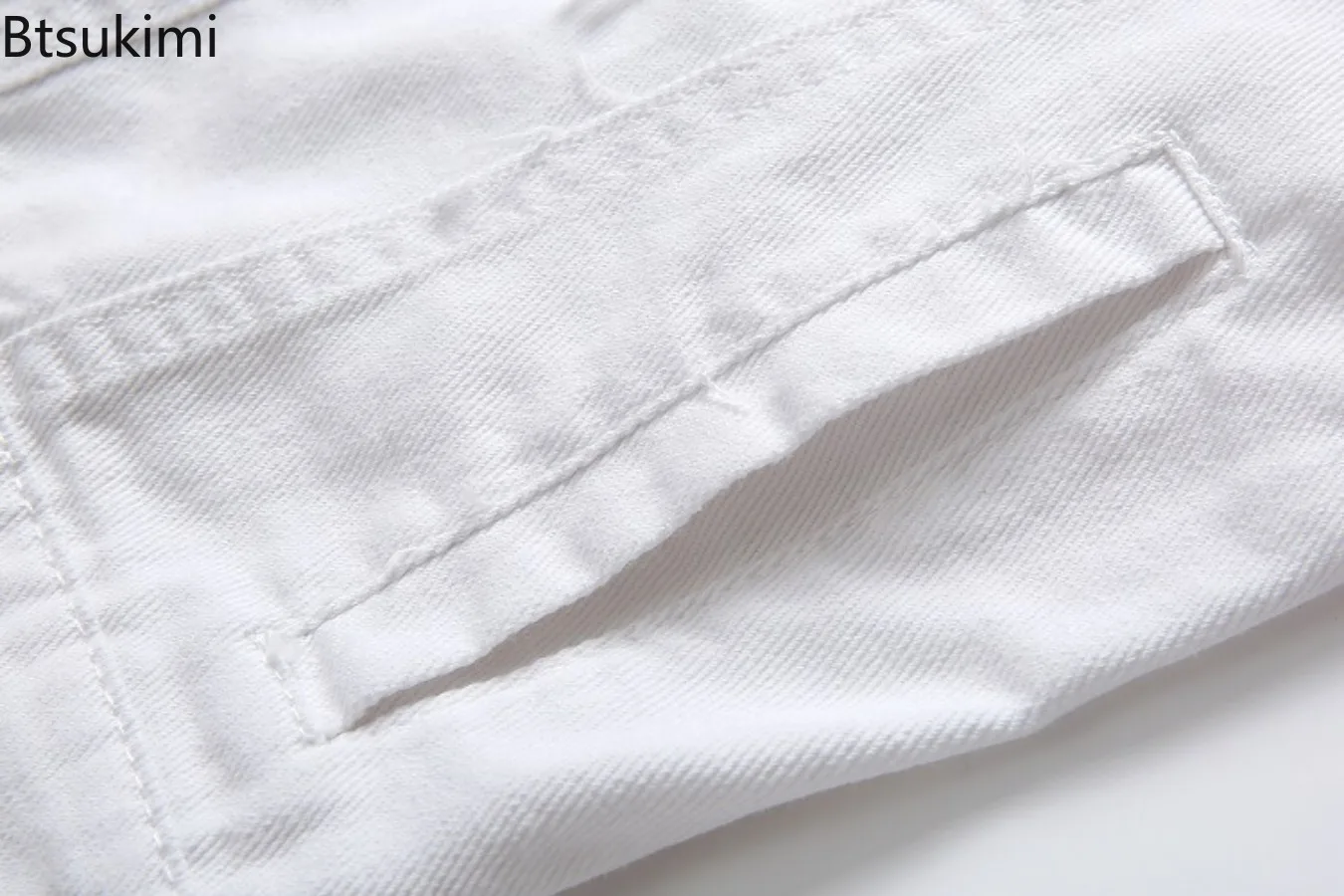 2024 New Men's White Denim Vest Vintage Sleeveless Casual Pure Cotton Vest Jackets Washed Jeans Waistcoats Male Trend Streetwear