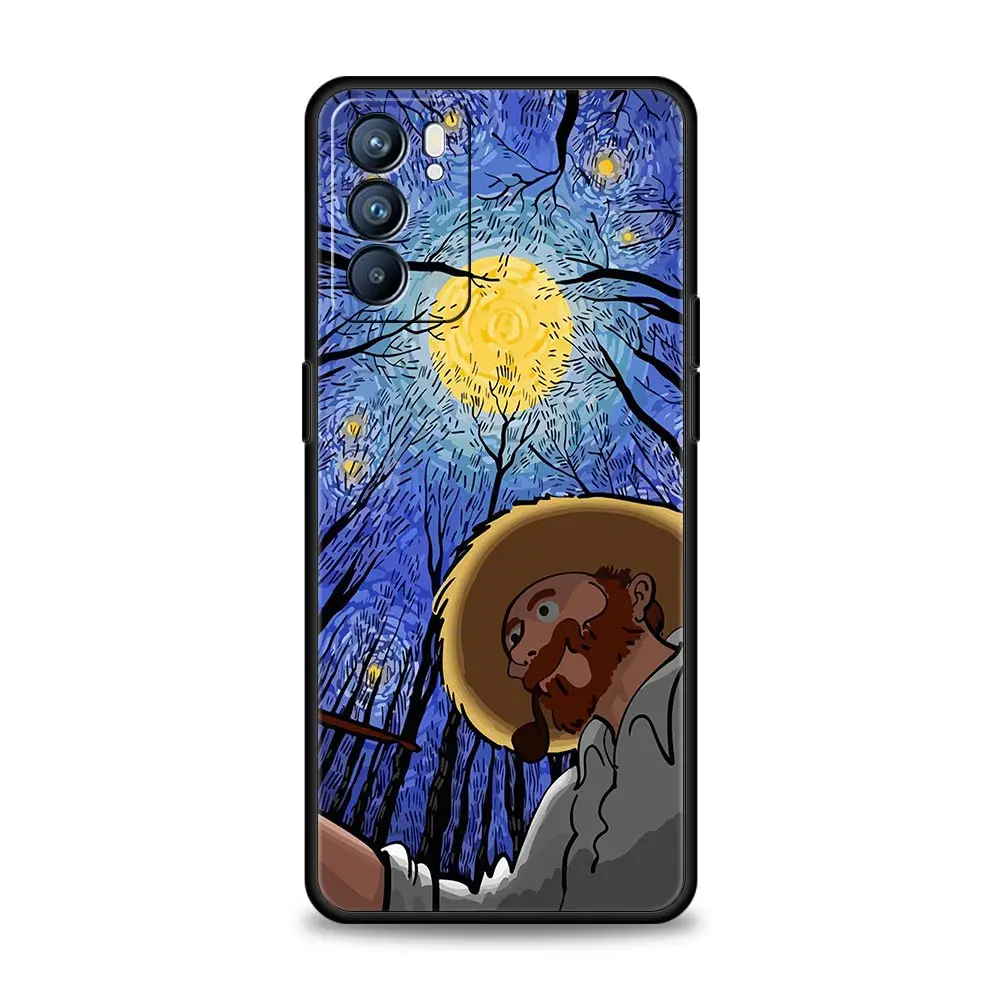 Art Aesthetic Van Gogh Starry For Oppo A54 Case Reno7 SE Reno6 Pro Plus 5G Find X5 A53 A52 A9 2020 A95 A16 A76 A74 A15 A12 Cover