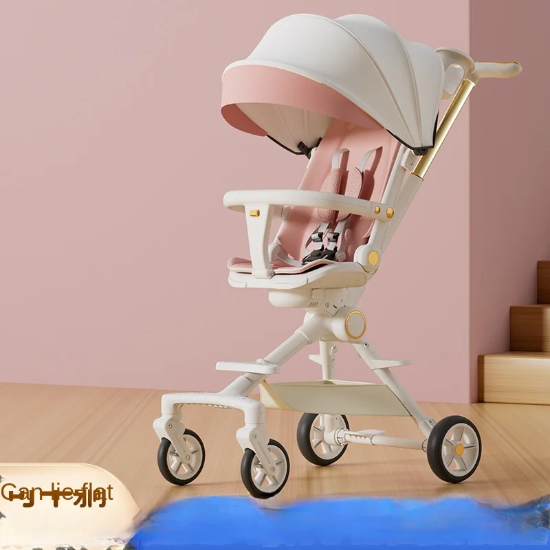 Cochecito de bebé 3 en 1, carrito de bebé sentado y tumbado, prueba Universal, ultraligero, absorción de impactos, empuje bidireccional