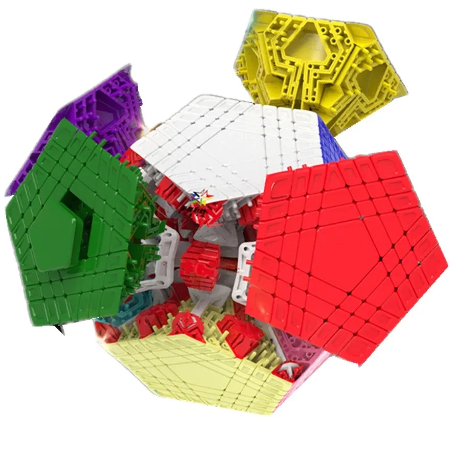 Stickerless Megaminx Cube Puzzle Cubo Magico, Brinquedo Profissional Educação Stickerless, HuangLong, YuXin, 7x7
