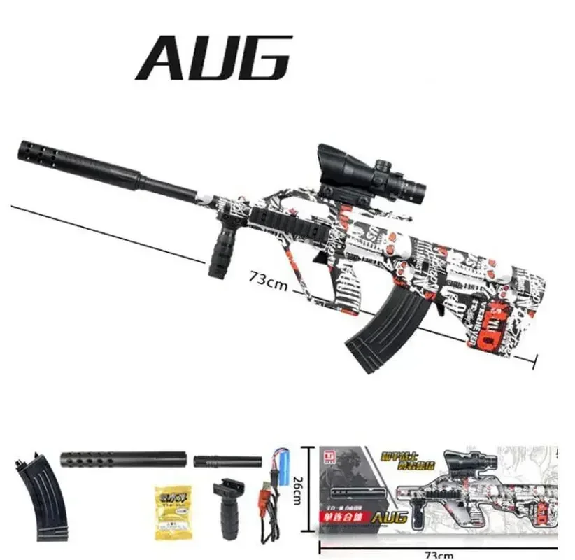 AUG Gun Water Gun Blaster Airsoft Weapons Manual Electric 2 Modes Paintball Graffiti For Adults Boys CS Fighting