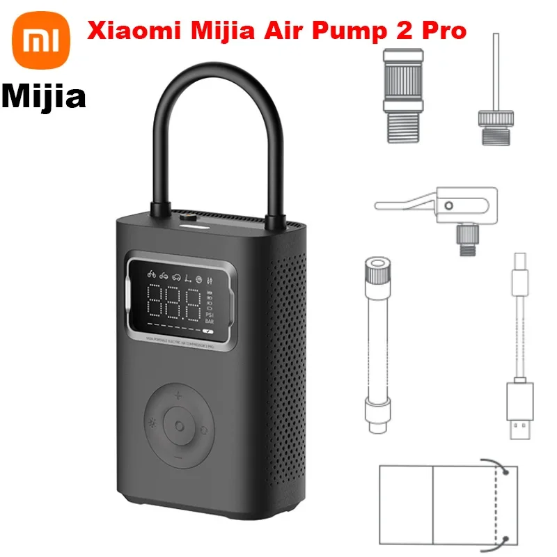 Xiaomi Mijia Air Pump 2 Pro Portable Electric Air Compressor Mi Inflatable Treasure 150psi High Pressure Motorcycle Car Soccer