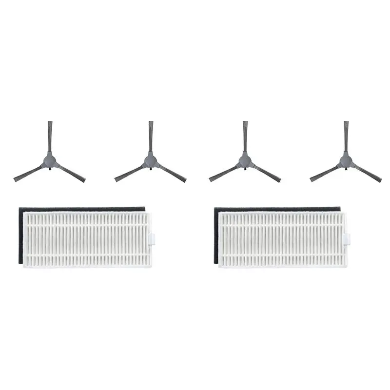 

6 шт. сменных фильтров и боковых щеток для робота-пылесоса Coredy 3500 R3500 R3500S R750, высокоэффективные - AT30