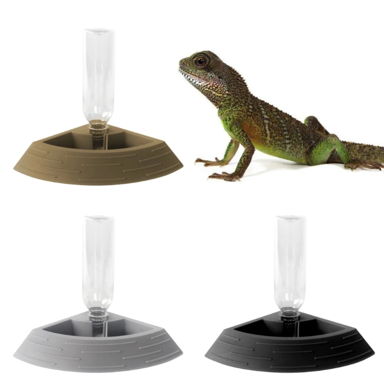 

Reptile Water/Food Feeder Automatic Dispenser Feeding Accessories Turtles Bearded Dragon Gecko Terrarium Tank