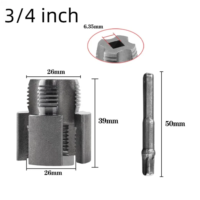 1/2 3/4 Inch Pipe Threading Tool For PPR PVC Internal External Thread Tapping Repair