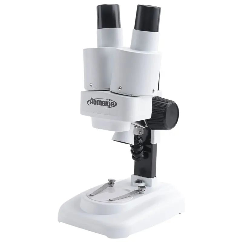 AOMEKIE 20X Stereo Microscope Binocular With LED For PCB Soldering Tool Mobile Phone Repair Slides Mineral Watching Microscopio-